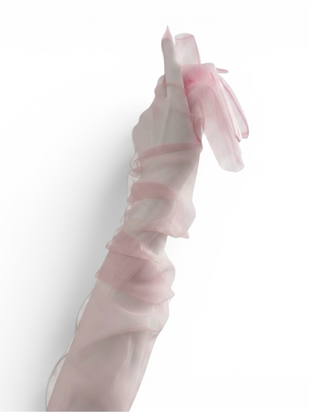 Sheer Balet Pink Opera Gloves